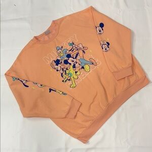 Disney Peach Mickey Mouse Crewneck